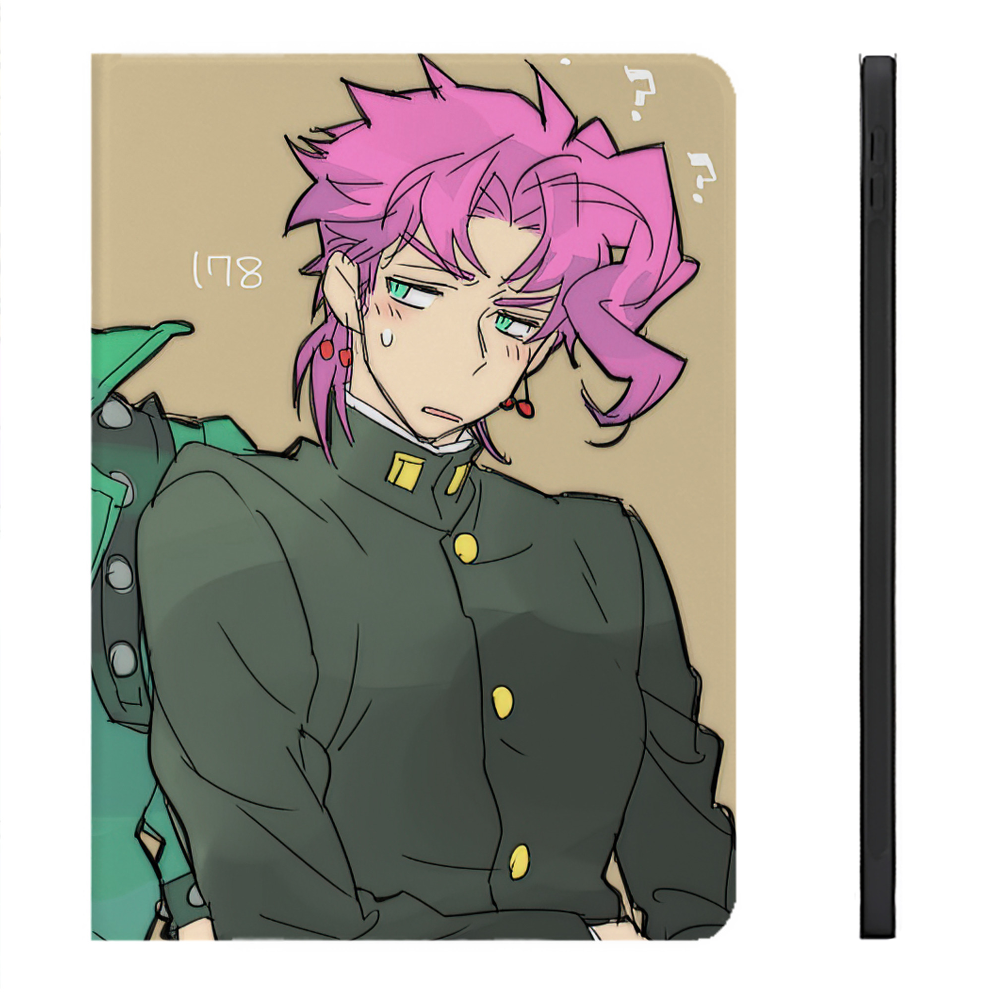 （画像用） ジョジョの奇妙な冒険 JoJo's Bizarre Adventure IPadケース ペンホルダー付き ブックスタイルデザイン